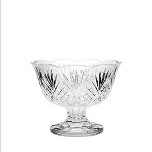 Godinger Crystal Dublin Footed Trifle Bowl NEW